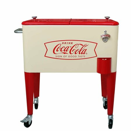 LEIGH COUNTRY 60 qt. Coca-Cola Cream & Red Fishtail Logo Cooler CP 98116